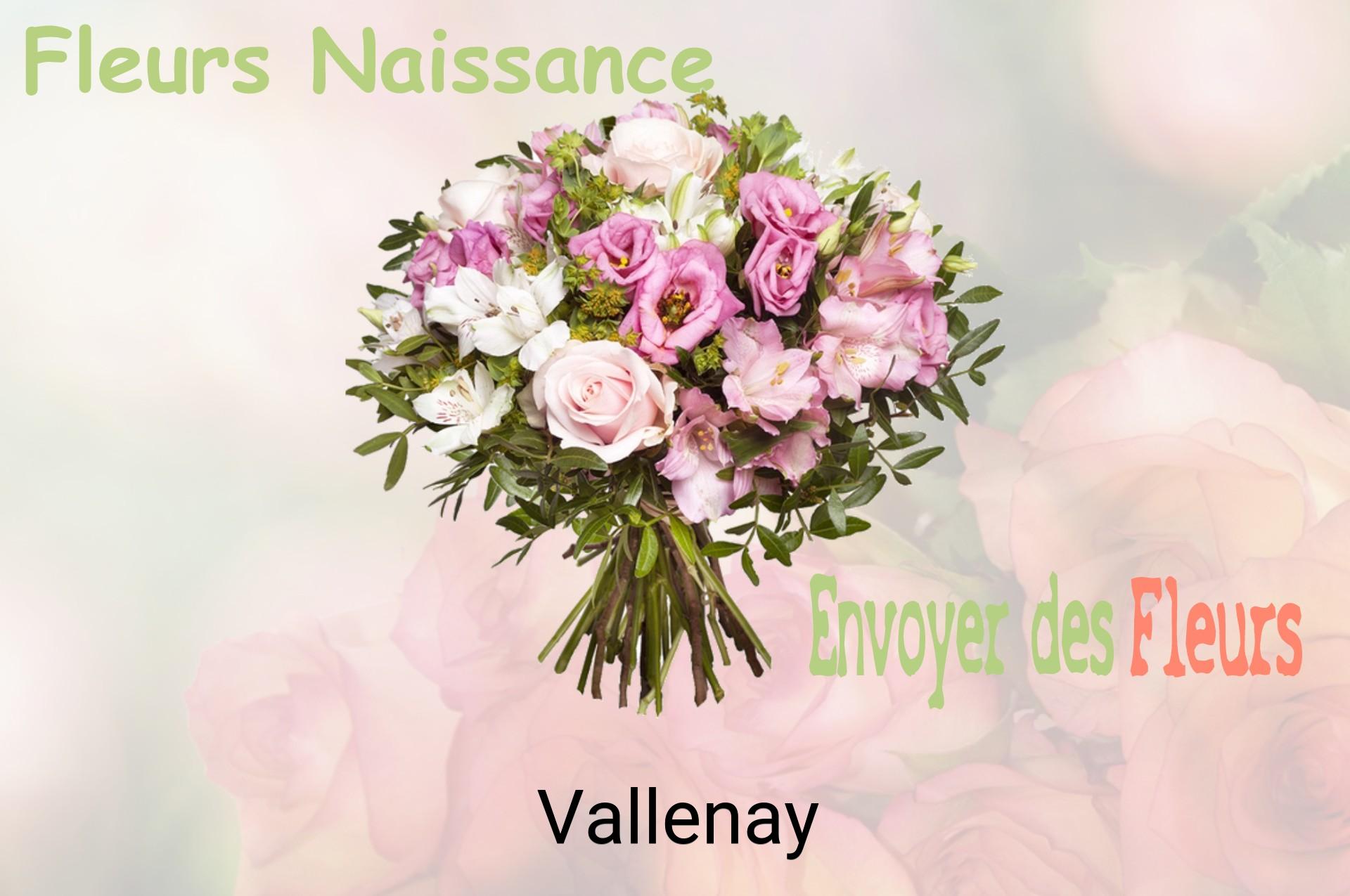 Bouquet de fleurs de naissance livré à Vallenay
