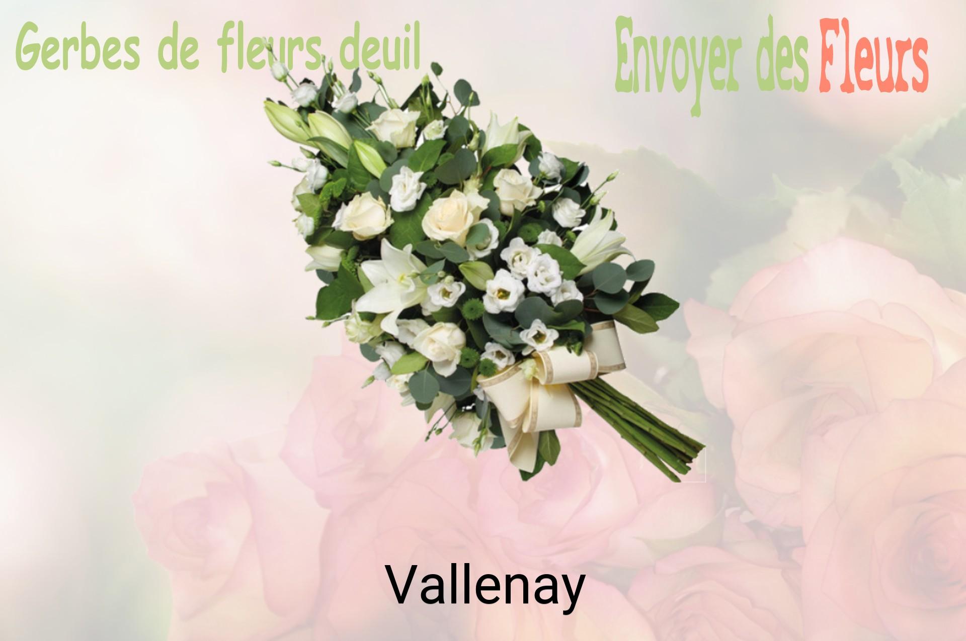 Gerbe de fleurs de deuil livrée à Vallenay
